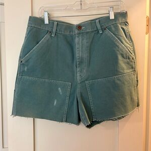 BDG Teal Cargo Shorts